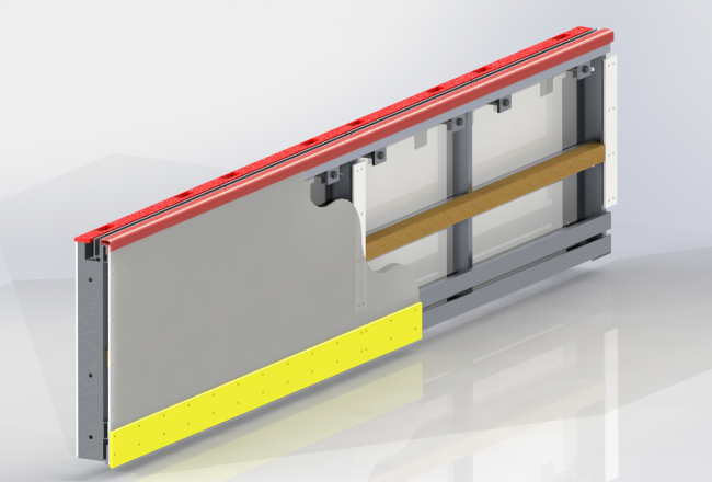 Illustration of a hockey dashboard cut out so to show inside the board