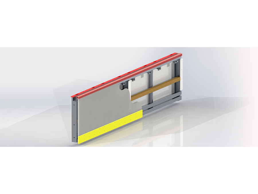 Illustration of a hockey dashboard cut out so to show inside the board