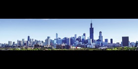 Skyline einer großen Stadt