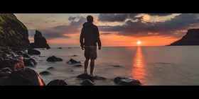 Sunset at the sea